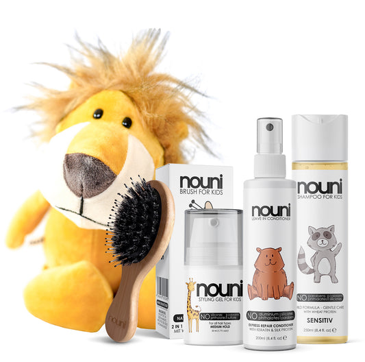 Bundle mit Löwe "LEO" - Haargel, Shampoo, Conditioner & Bürste für Kinder und Babys