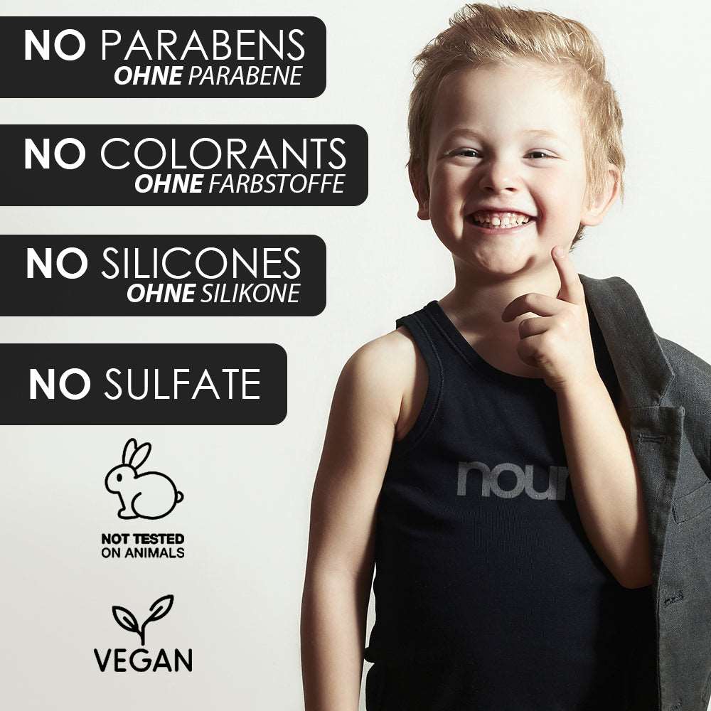 veganes Haargel für Kinder ohne Farbstoffe ohne Silikone und ohne Sulfate